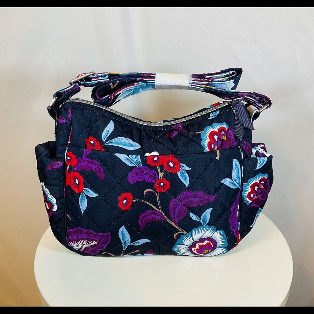 Vera Bradley Crossbody Purse Navy Floral - Picture 2 of 6
